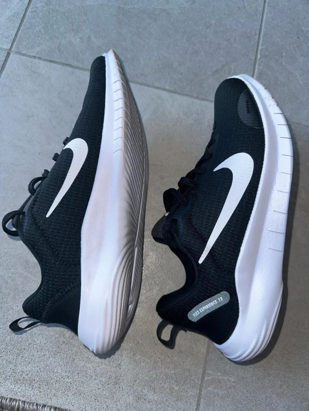 Nike Black and White Mesh Trainer Sneakers